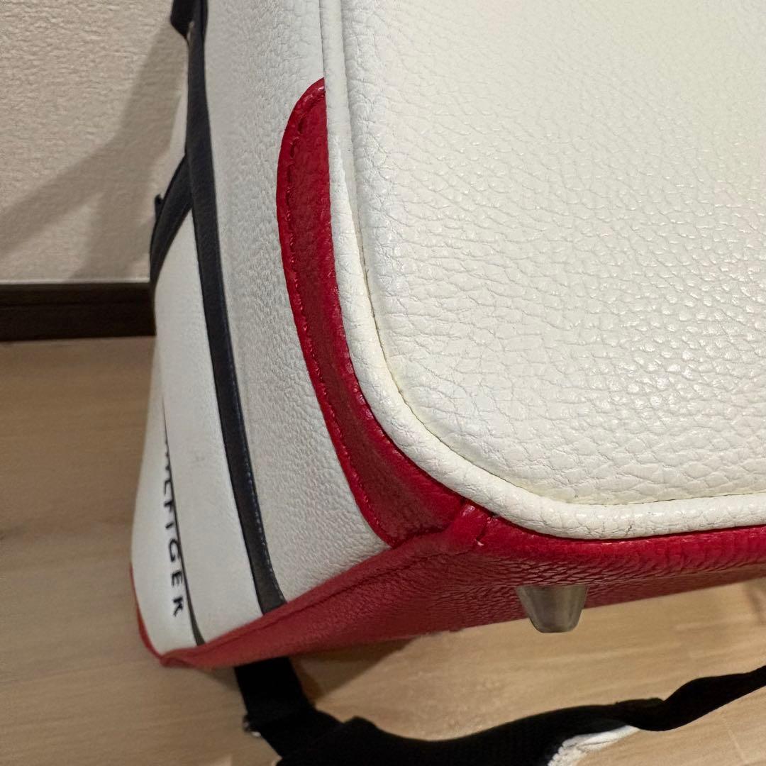 美品【トミーヒルフィガーゴルフ】ボストンバッグ ホワイト