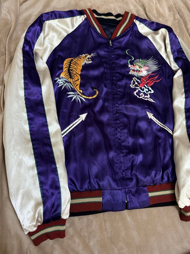 ２面用 テーラー東洋 虎龍龍 日本限定 スカジャン vintage サテン