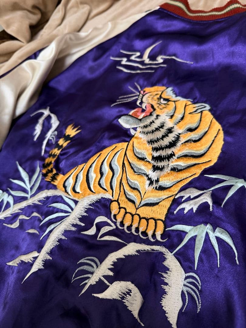 ２面用 テーラー東洋 虎龍龍 日本限定 スカジャン vintage サテン