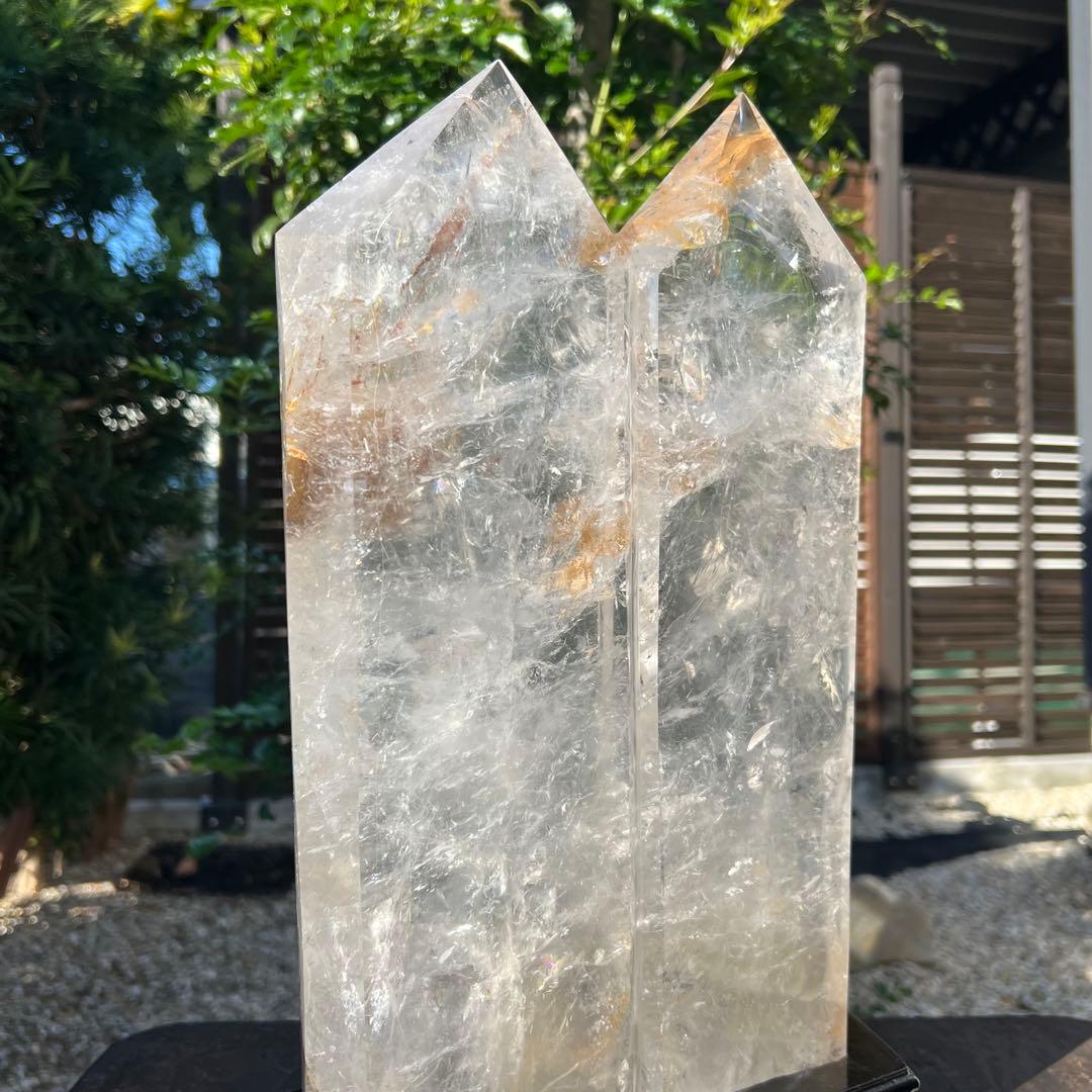 ☆激凄極上の迫力と透明度☆ヒマラヤ水晶 ツインポイント 原石 天然石 水晶 置物