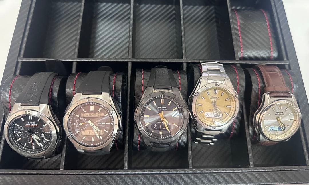 カシオ CASIO 電波ソーラー他時計セット 稼働品 良品 5本 アナデジ