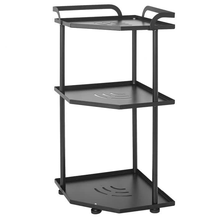 L字型　キッチンカウンター　収納ラック