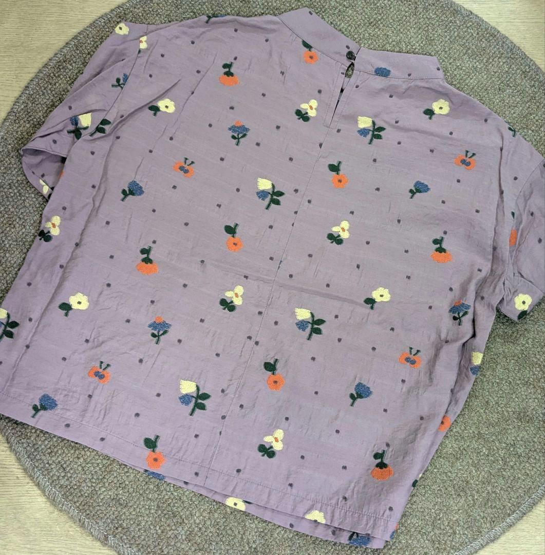 ☆新品☆ Ｍ.＆KYOKO コットン混フラワー刺繍風柄 ブルオーバー