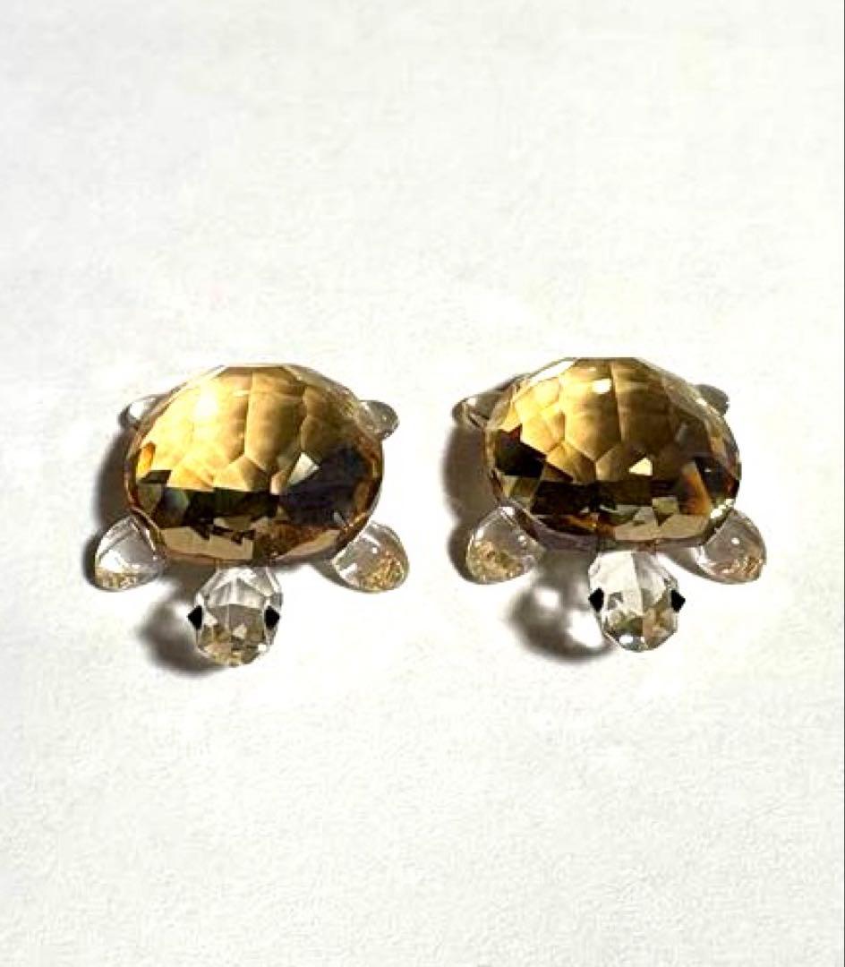 スワロフスキー 子ガメCrystal Golden Shadow（2匹セット）