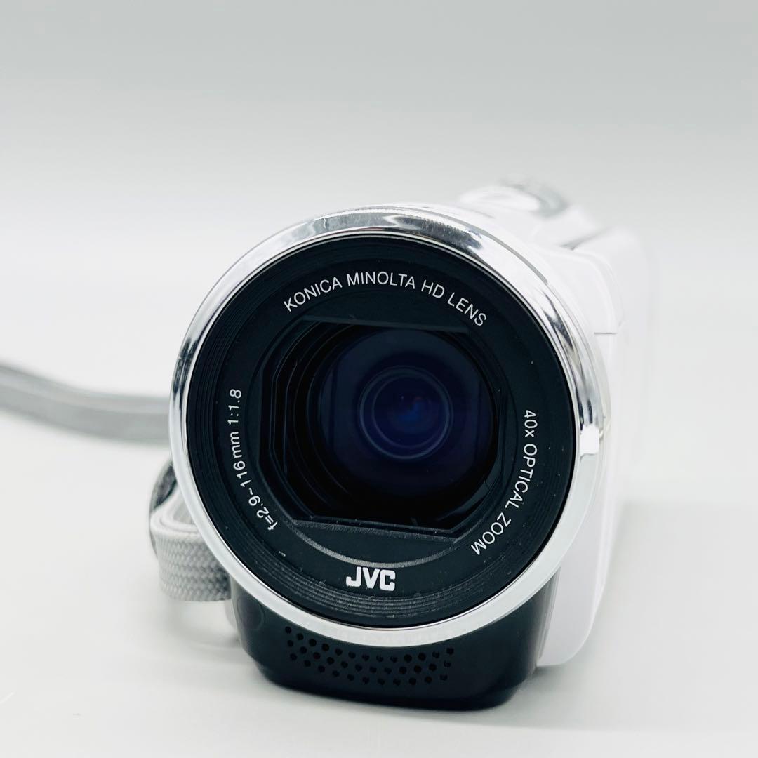 【バッグ付】美品 JVC Everio GZ-HM33 ホワイト ビデオカメラ