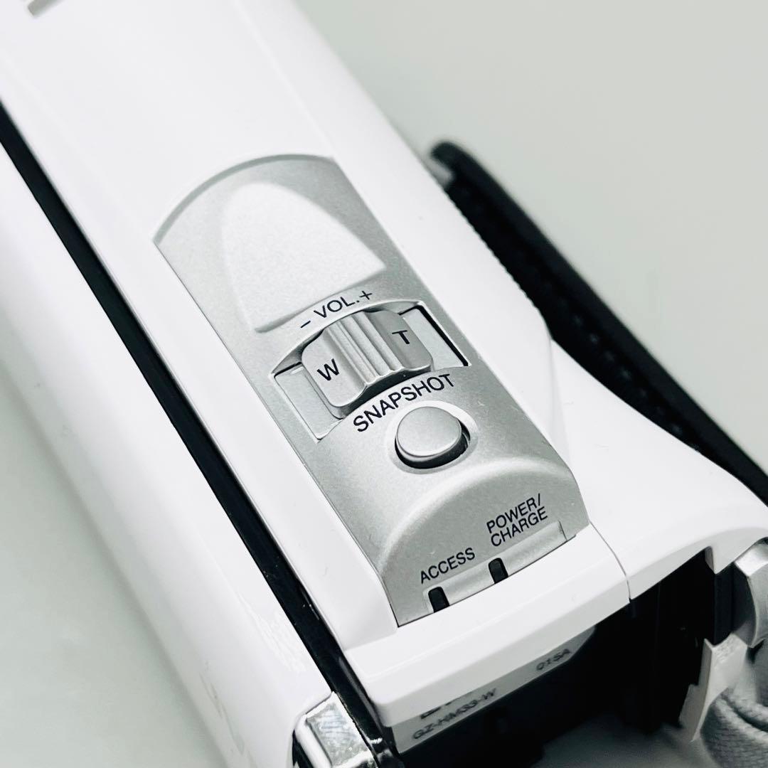 【バッグ付】美品 JVC Everio GZ-HM33 ホワイト ビデオカメラ