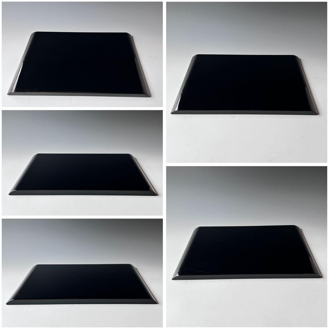 輪島塗　花紋　テーブル膳　五客組　漆器　懐石盆　おもてなし　食器　和食膳