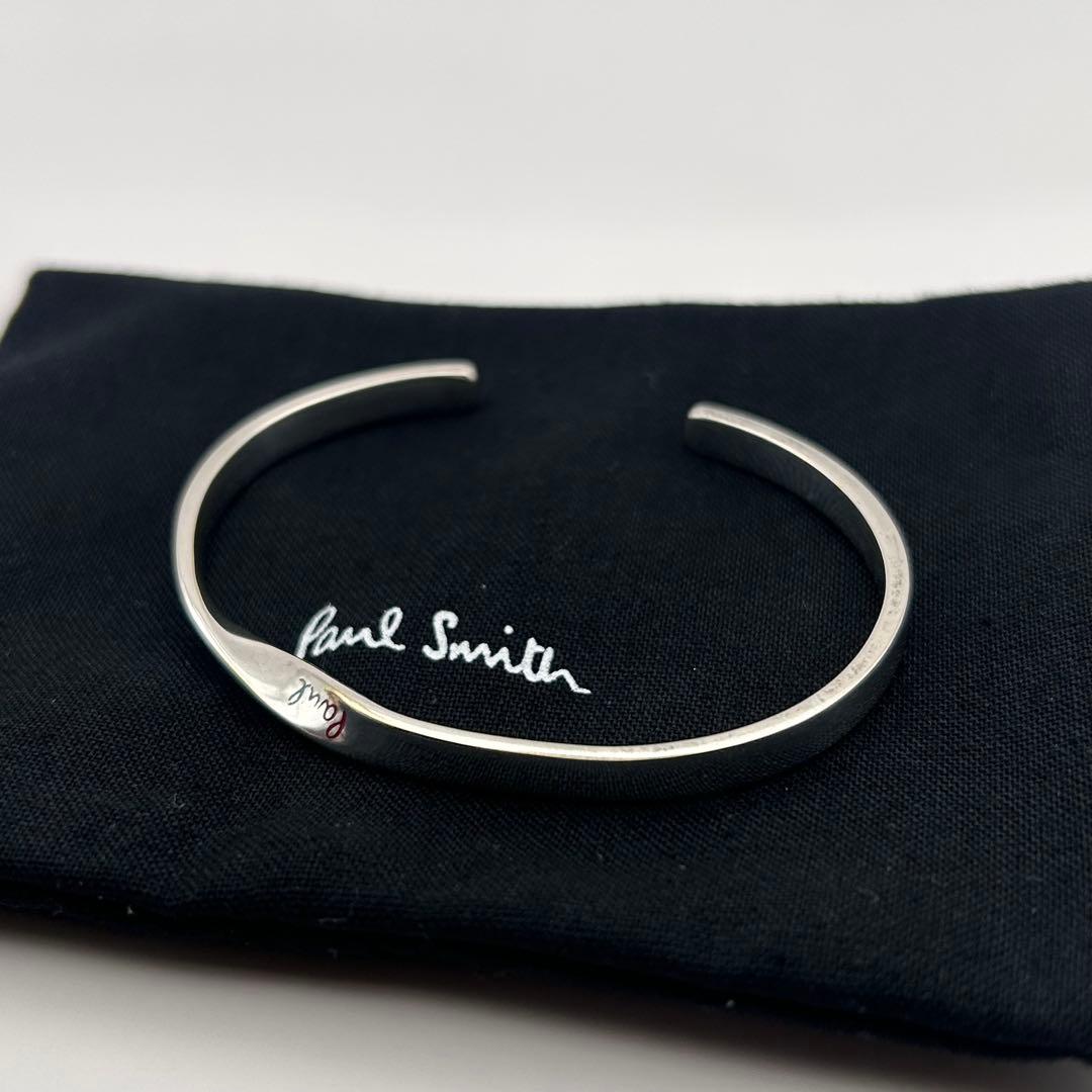 【人気】ポールスミス バングル ツイスト ロゴ マルチカラー シルバー
