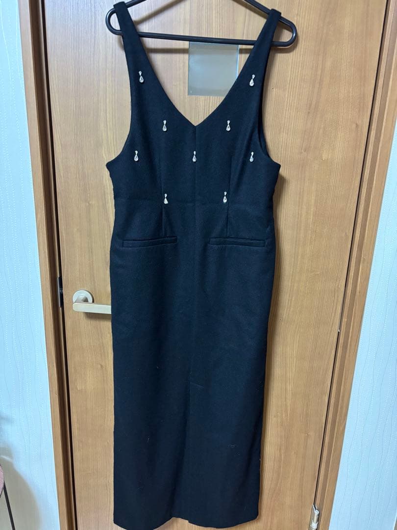 Ameri ブラック Vネック ワンピース Sサイズ