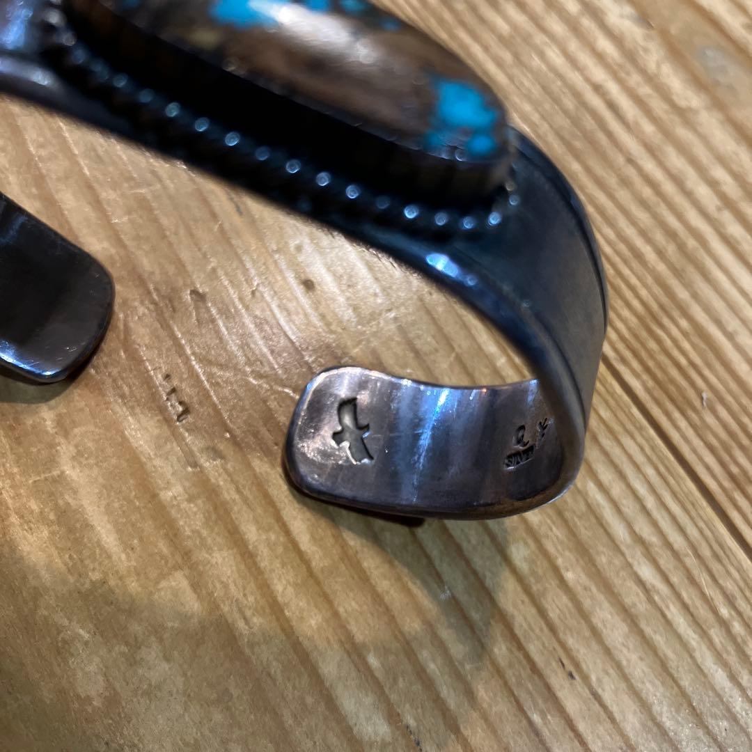 ターコイズストーン シルバーカフバングル