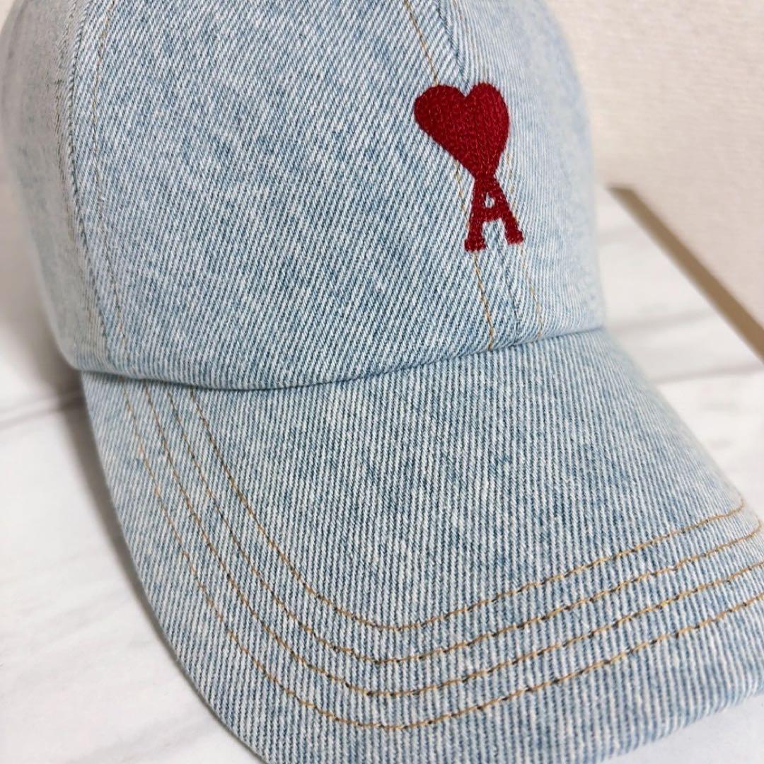 amiparis アミパリス ライトグレー デニム キャップ