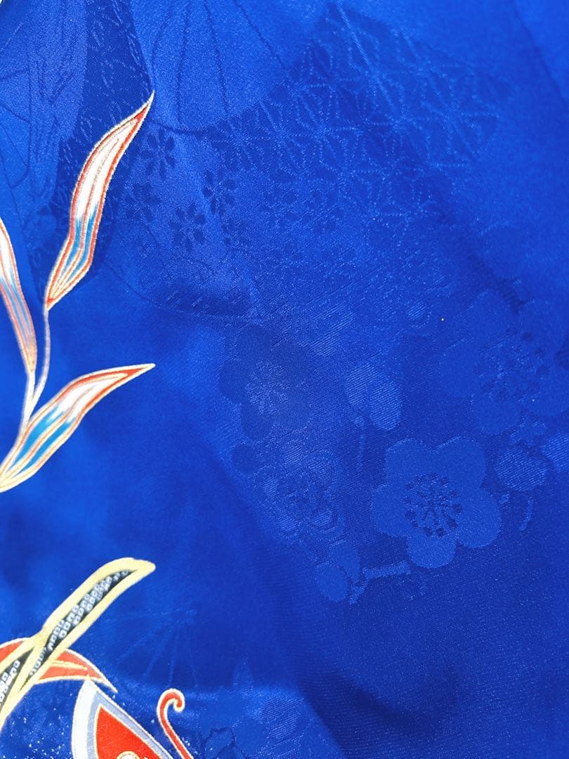 ロイヤルブルー!正絹♡七五三　7歳　女の子　フルセット　一式　青系　ピンク