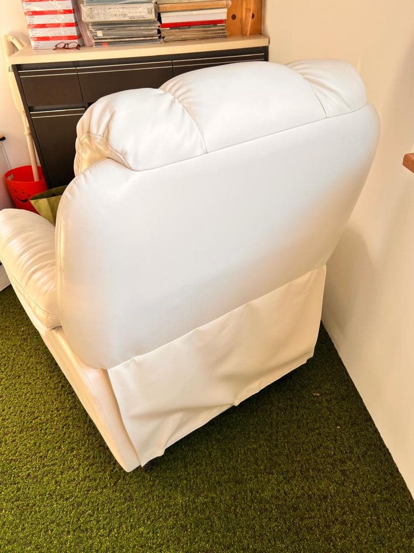 SHIFFON Jr ホワイトリクライニングソファ