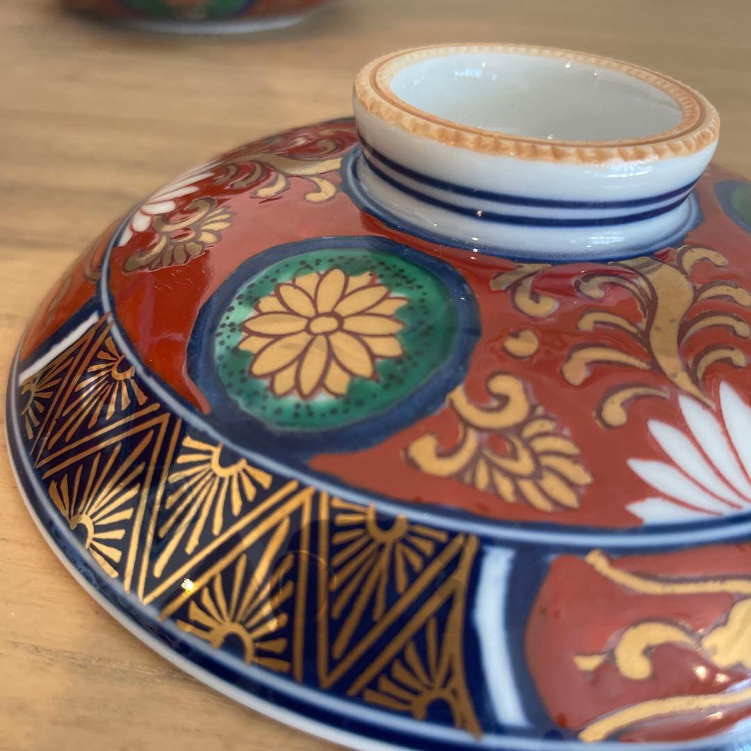 希少　有田焼　藤太郎窯　5客　蓋付き丼ぶり　どんぶり