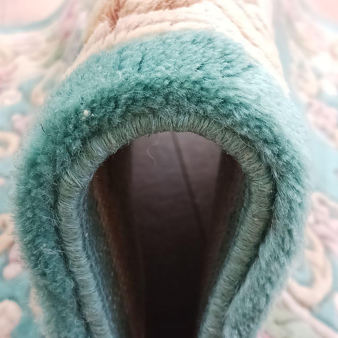 Y3317 中国高級絨毯 天津緞通 ウール100% 手織り 93×61㎝