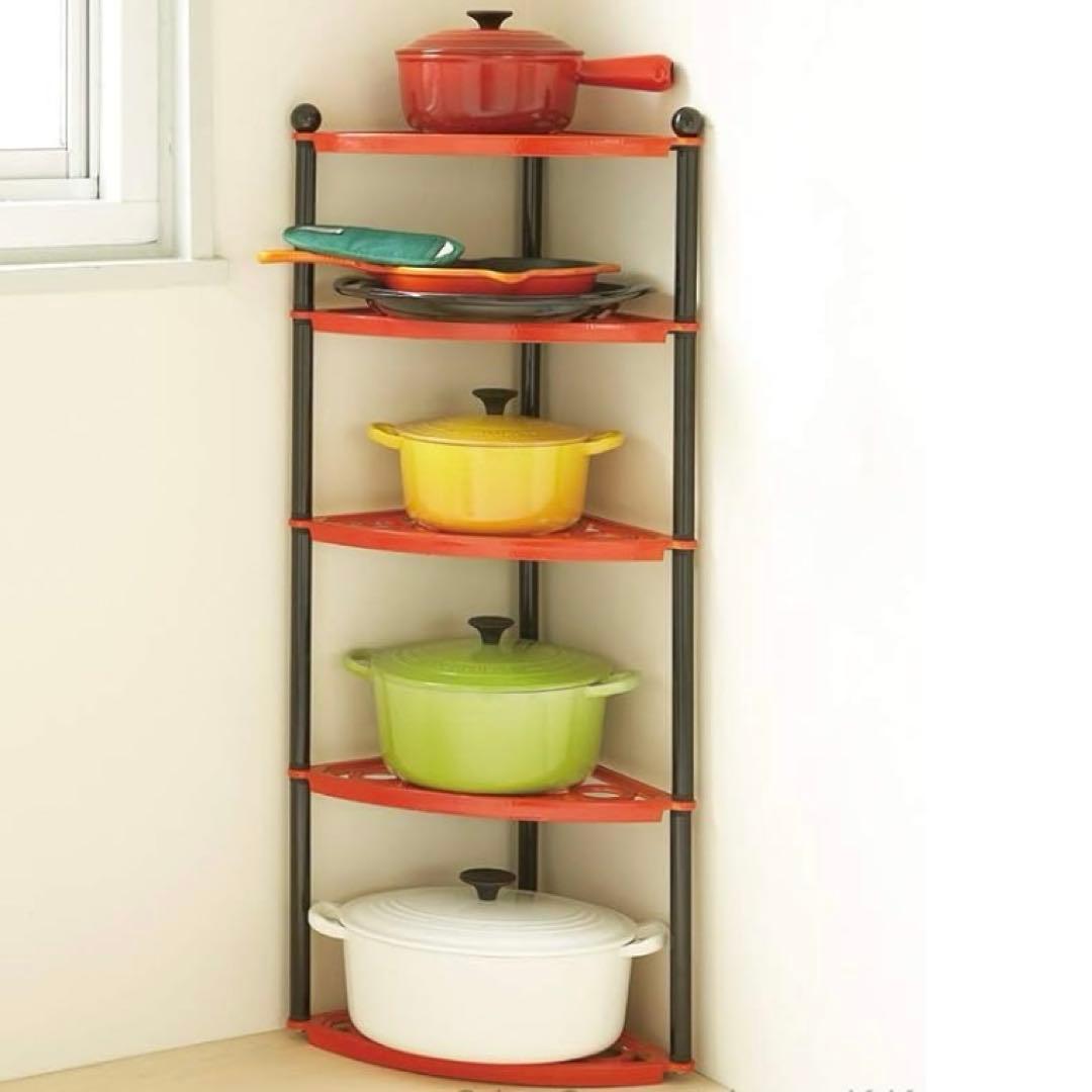 Le Creuset ポットスタンド　マットブラック 5段