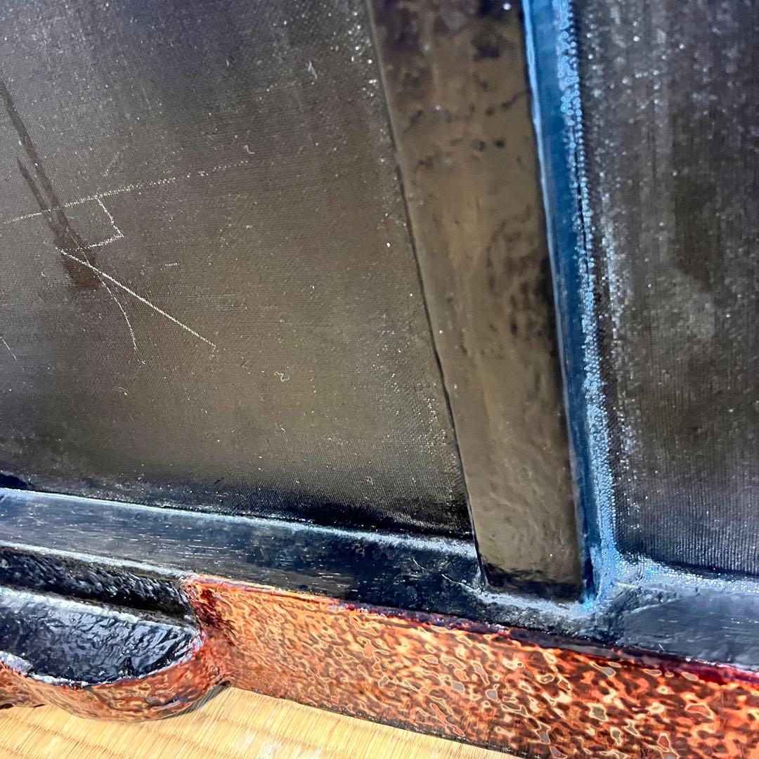 高級座卓　津軽塗　細かな細工　特徴的な脚デザイン