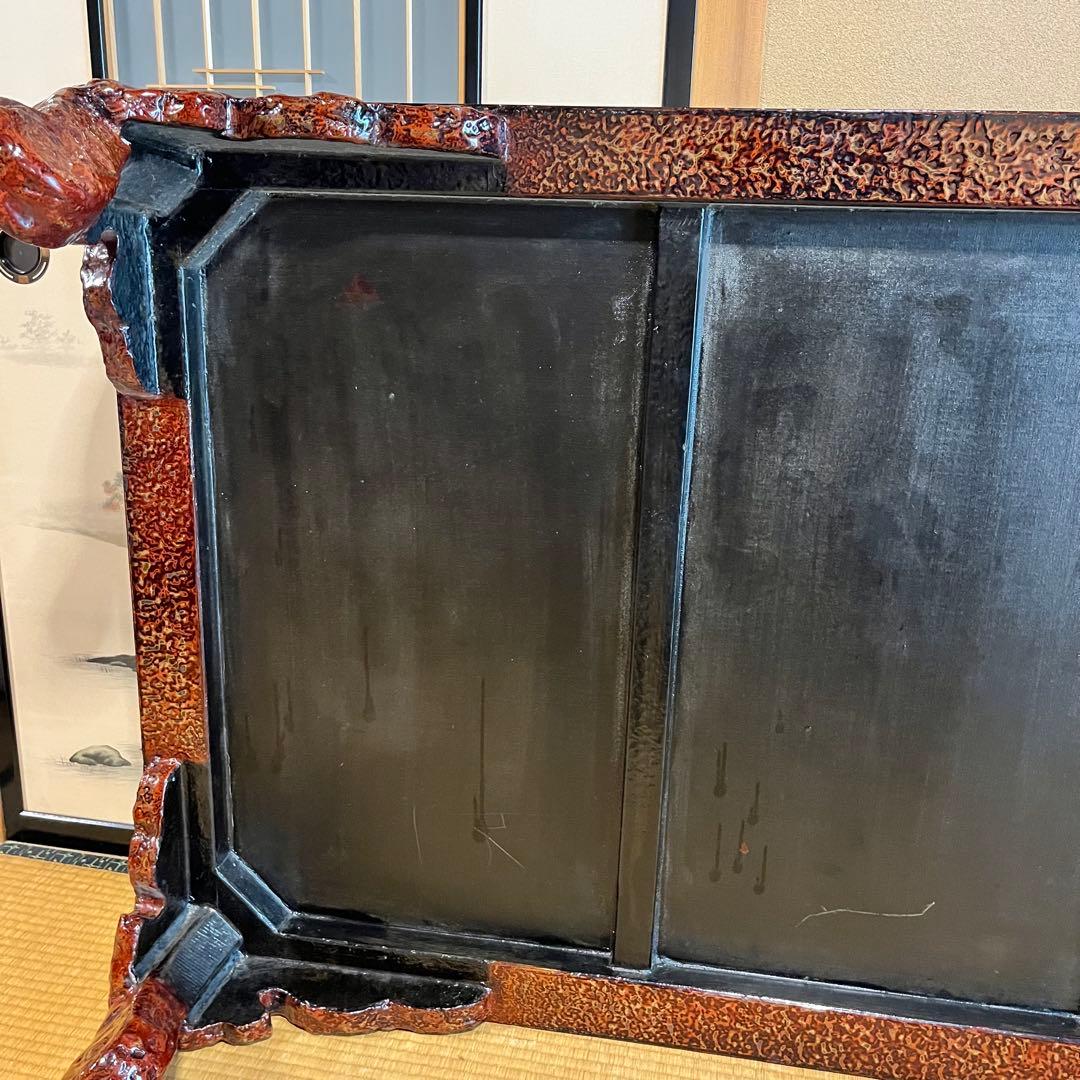 高級座卓　津軽塗　細かな細工　特徴的な脚デザイン