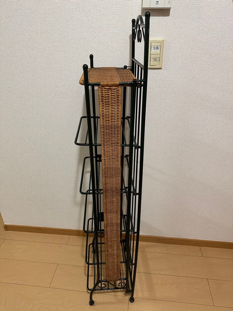 【お値下げ】高級収納ラック 本棚　下駄箱　濃いグリーン　6段