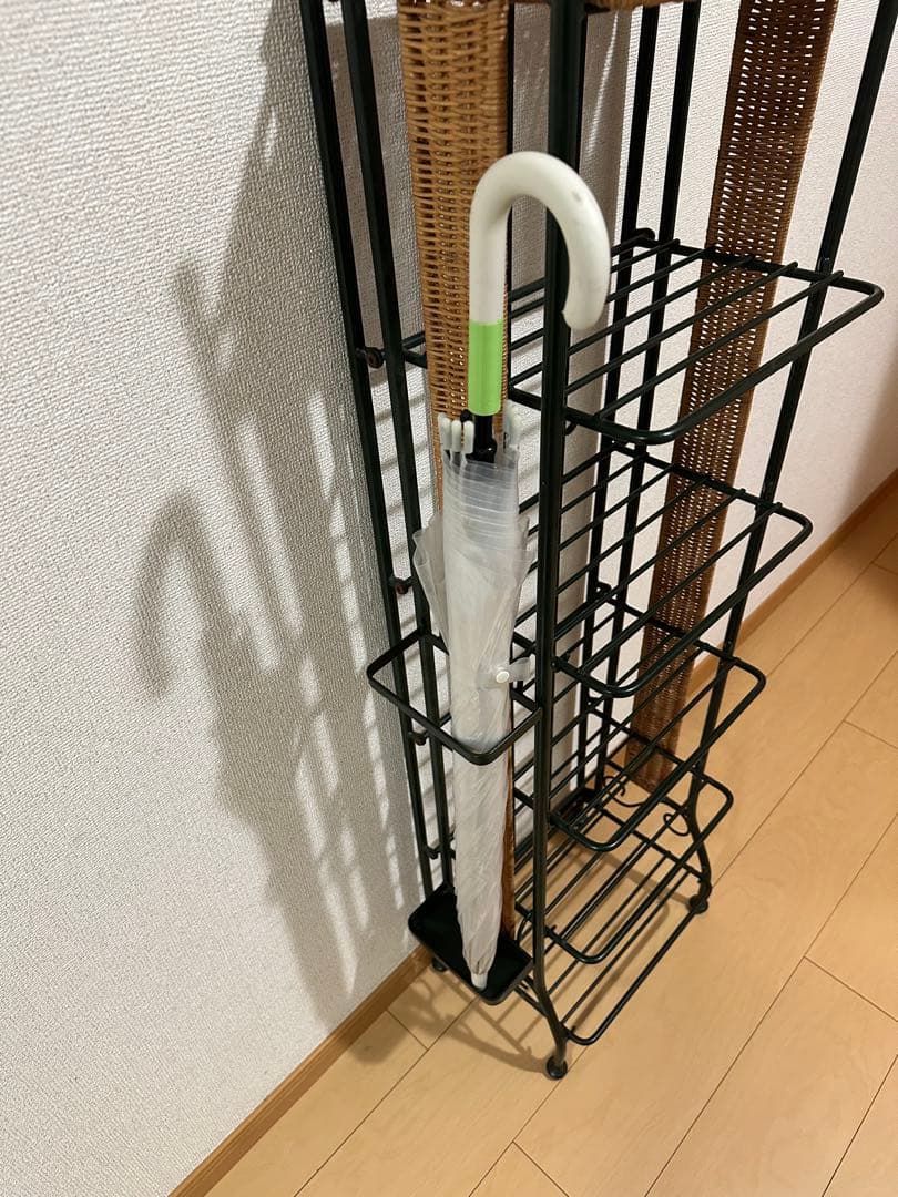 【お値下げ】高級収納ラック 本棚　下駄箱　濃いグリーン　6段