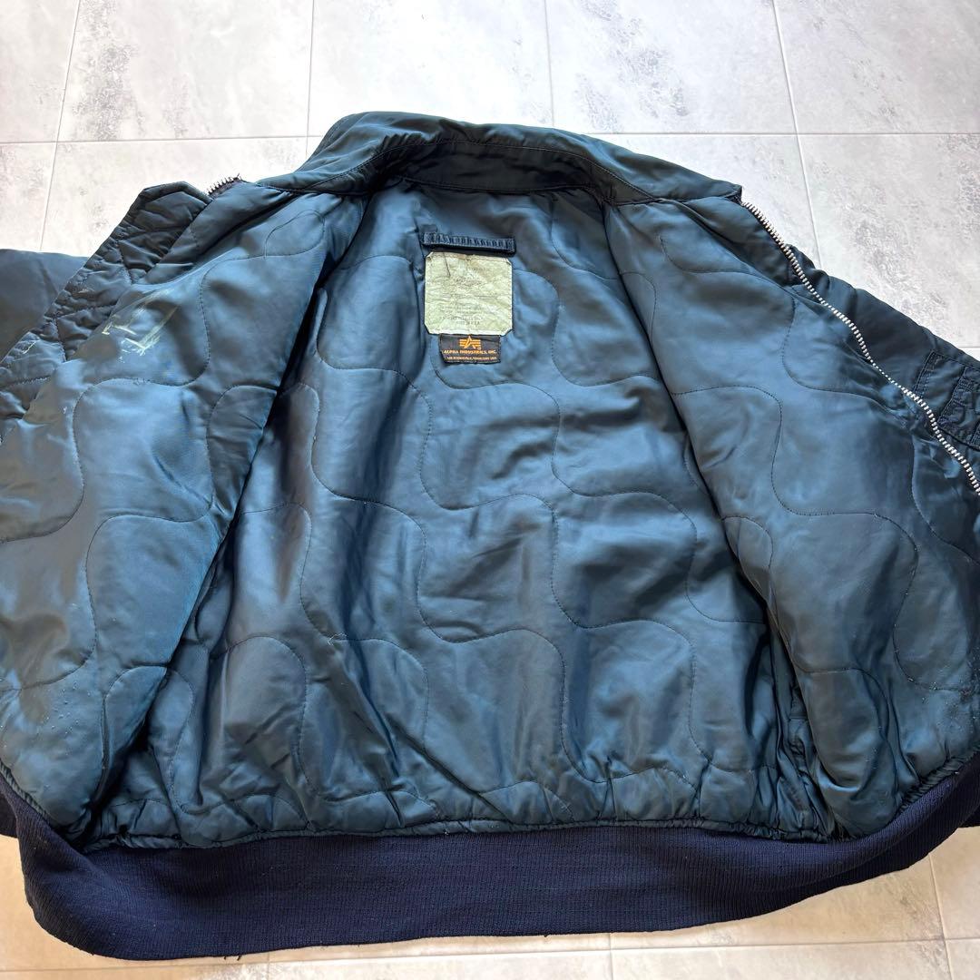【USA製】90s アルファ CWU-45P フライトジャケット 短丈 L