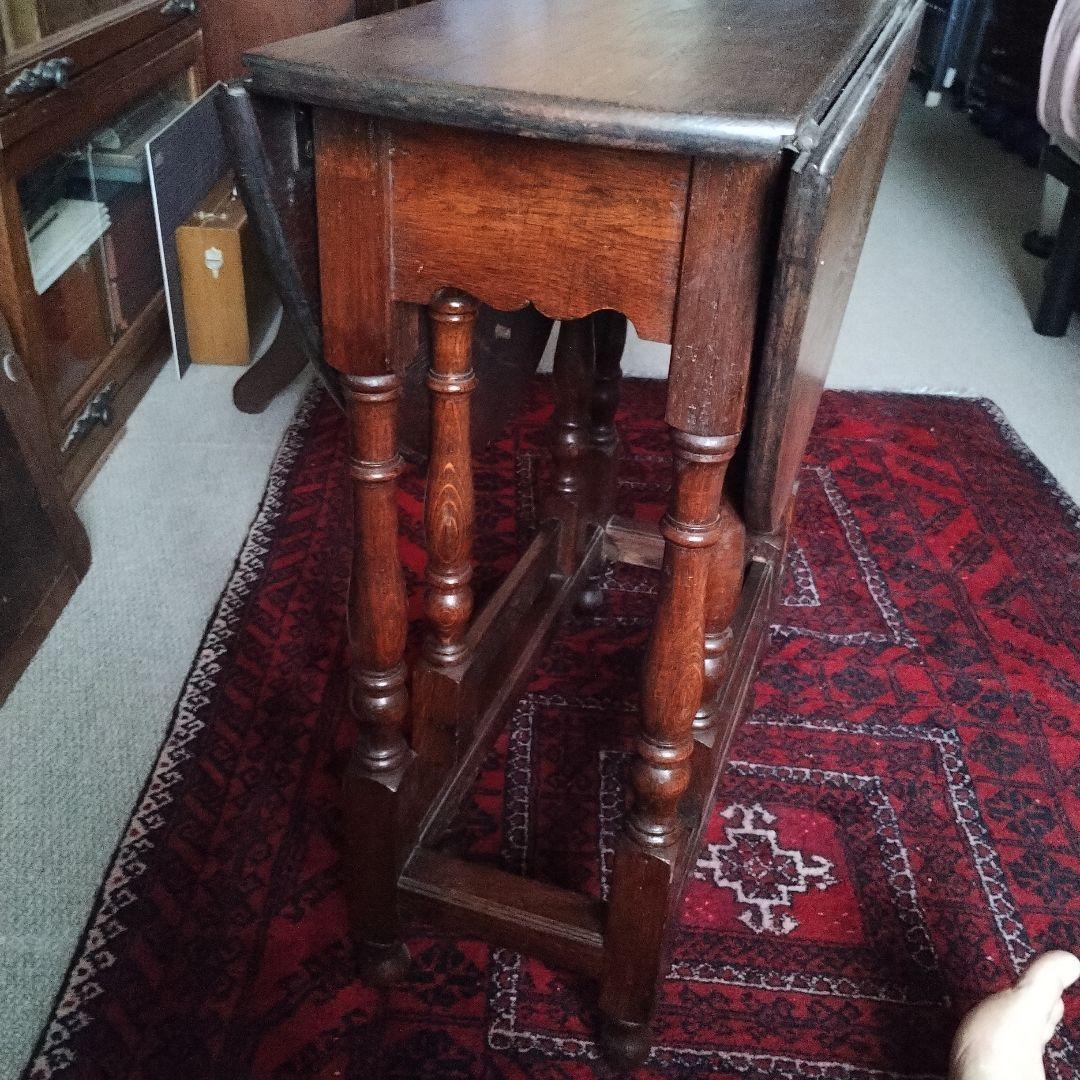 アンティーク　ゲートレッグテーブル　バタフライテーブル　イギリス　英国　小振り