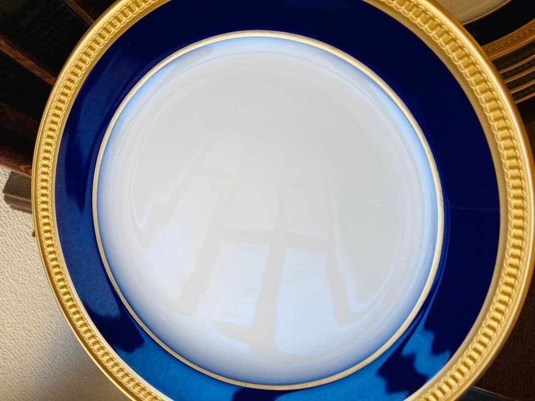 大倉陶園　瑠璃　エンボス 皿　プレート　約20cm 6枚　美品