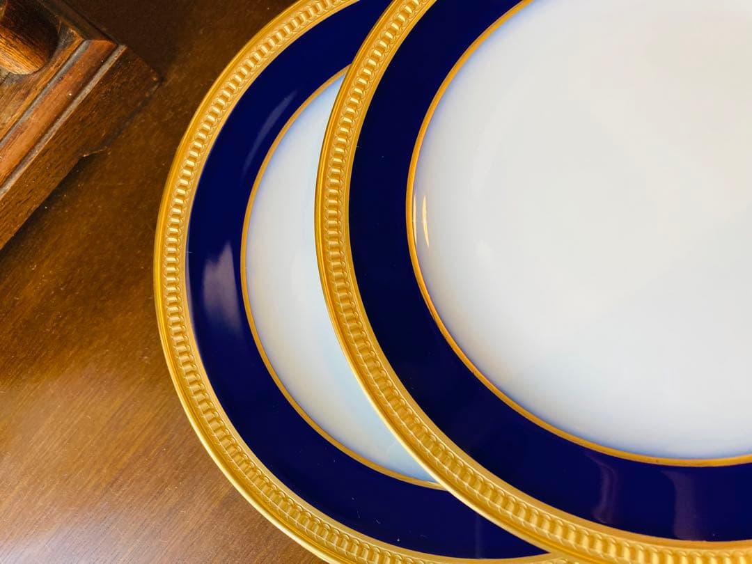 大倉陶園　瑠璃　エンボス 皿　プレート　約20cm 6枚　美品