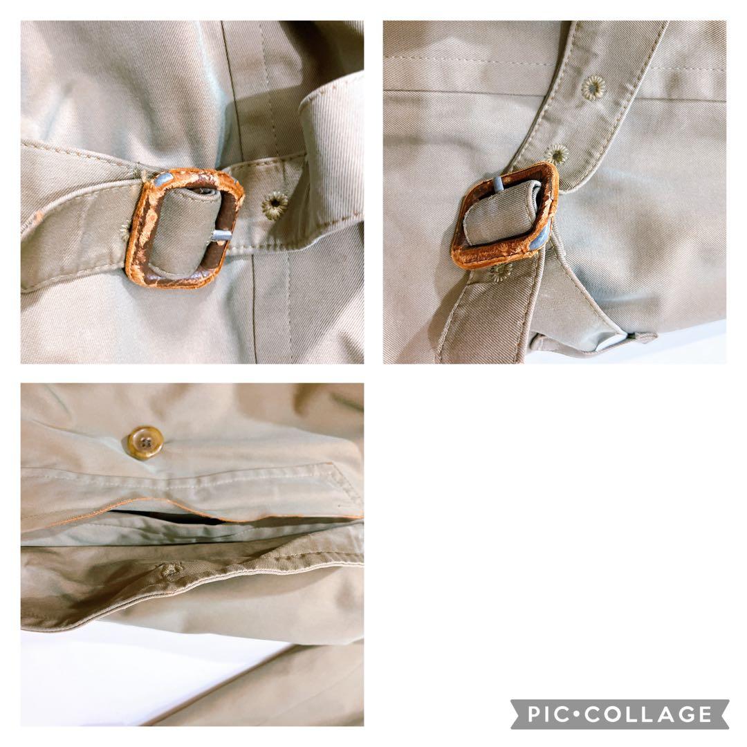 【逸品】バーバリーズ　トレンチコート　玉虫色　ヴィンテージ　ノバチェック　L相当