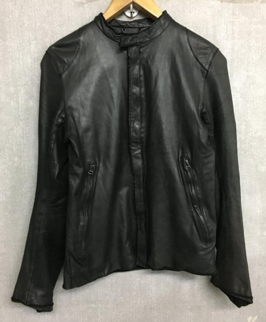 Sissi シシ シングル 上質 レザー ライダースジャケット 黒