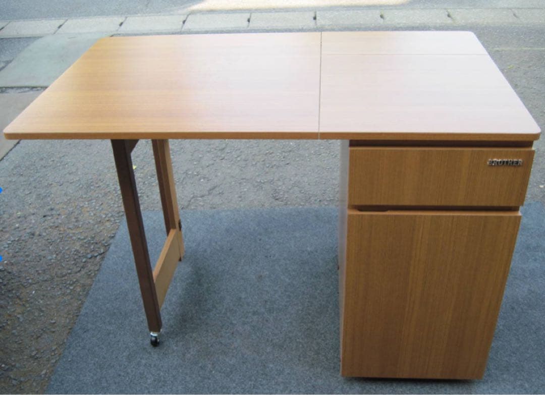 ブラザー工業　ミシン台　折りたたみ式 コンパクトキャビネット　昭和レトロ