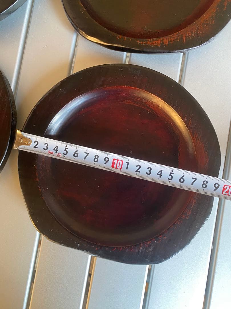 垣内幸彦　康子　銘々皿　漆器　木製皿　和風　伝統工芸　輪島塗　有名作家　中塗漆