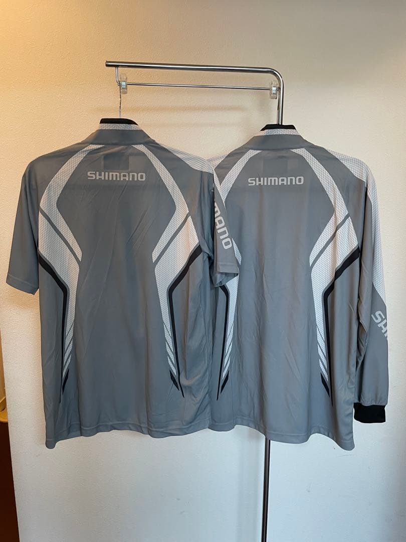 S*n様 シマノフルジッププリントシャツ　ハーフ、ロングセット