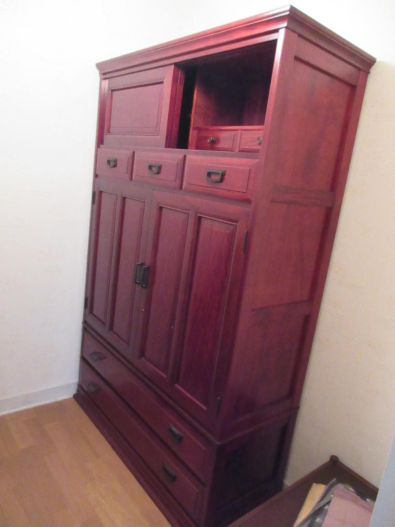 昭和レトロ　和ダンス　着物収納　天然木かりん　家具