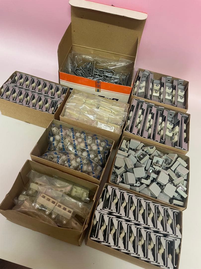 レトロ　sm工業　まとめ売り　マグネットランナー　カーテン　フック　レール　17