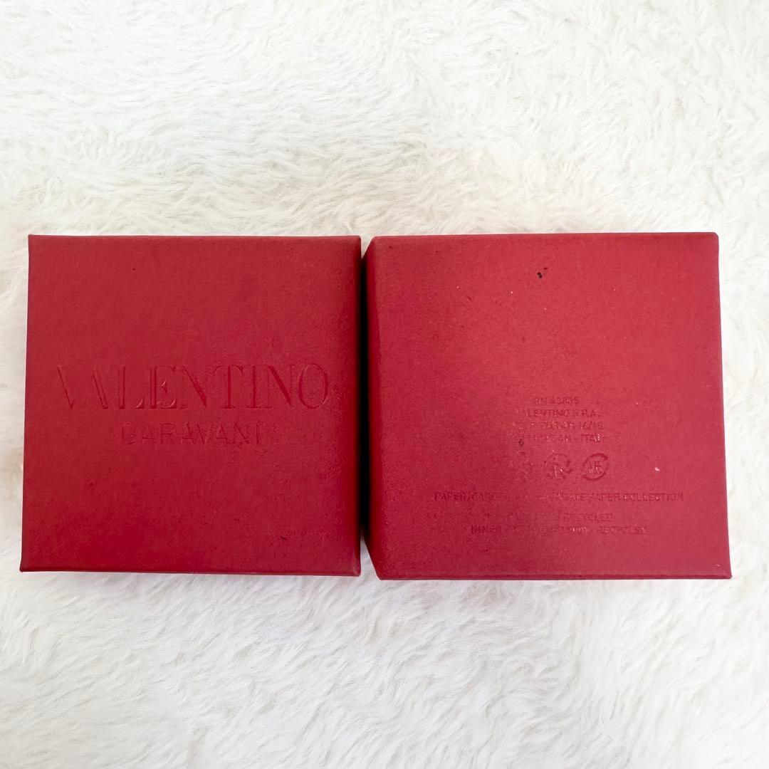 美品✨ヴァレンティノ 両耳 ピアス イタリア製 Vロゴ パール ゴールド 箱付き