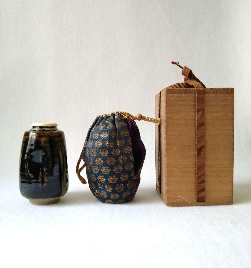 淡海ぜぜ 膳所焼 陽炎園 茶入 茶道具