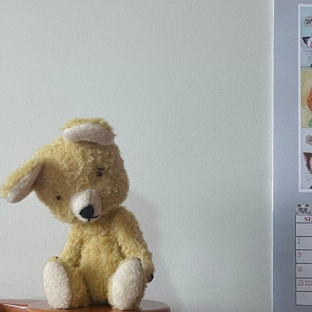 ジンジャーイエローのテディベア くま 海外作家様 ハンドメイド ぬいぐるみ