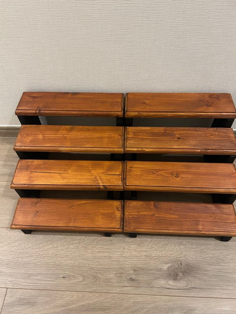 真矢 木製シェルフ　4段ラック　ウッド家具　メープルカラー