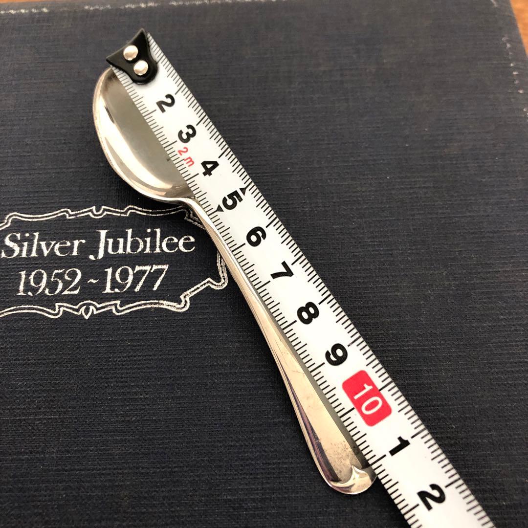 ヴィンテージ　マッピン＆ウェッブ　純銀製　記念ホールマーク　4種花柄　スプーン