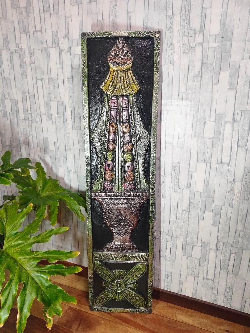 民族 木彫り 飾りボード アンティーク 魔除 エスニック