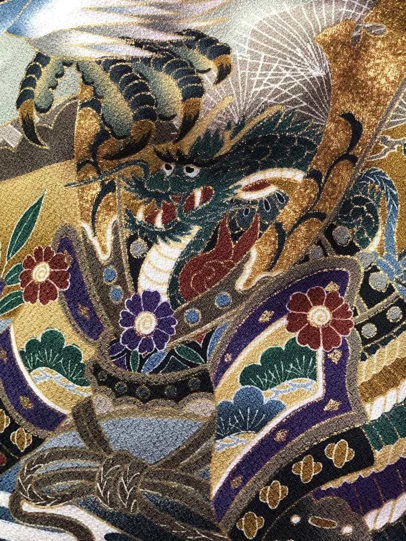 七五三 5歳　男の子　鷹　龍　黒　羽織　着物　袴　セット　男児　753 五歳