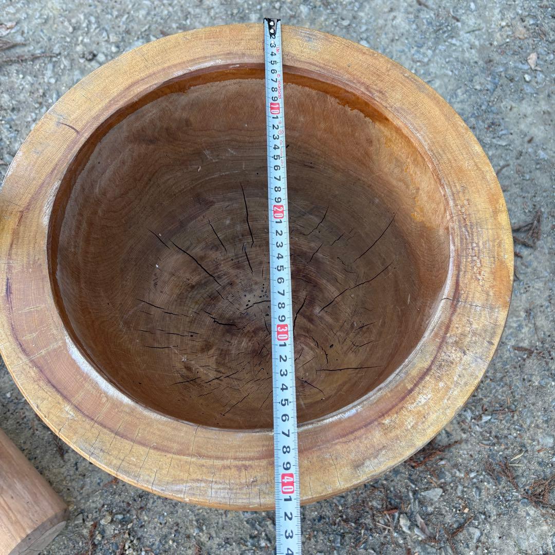 臼 天然木 木製品 餅つき 杵 きね