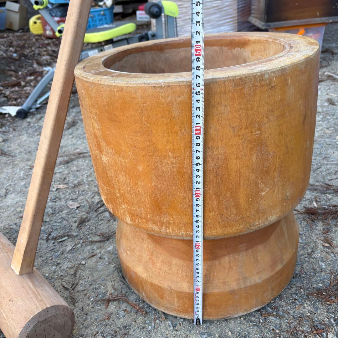 臼 天然木 木製品 餅つき 杵 きね