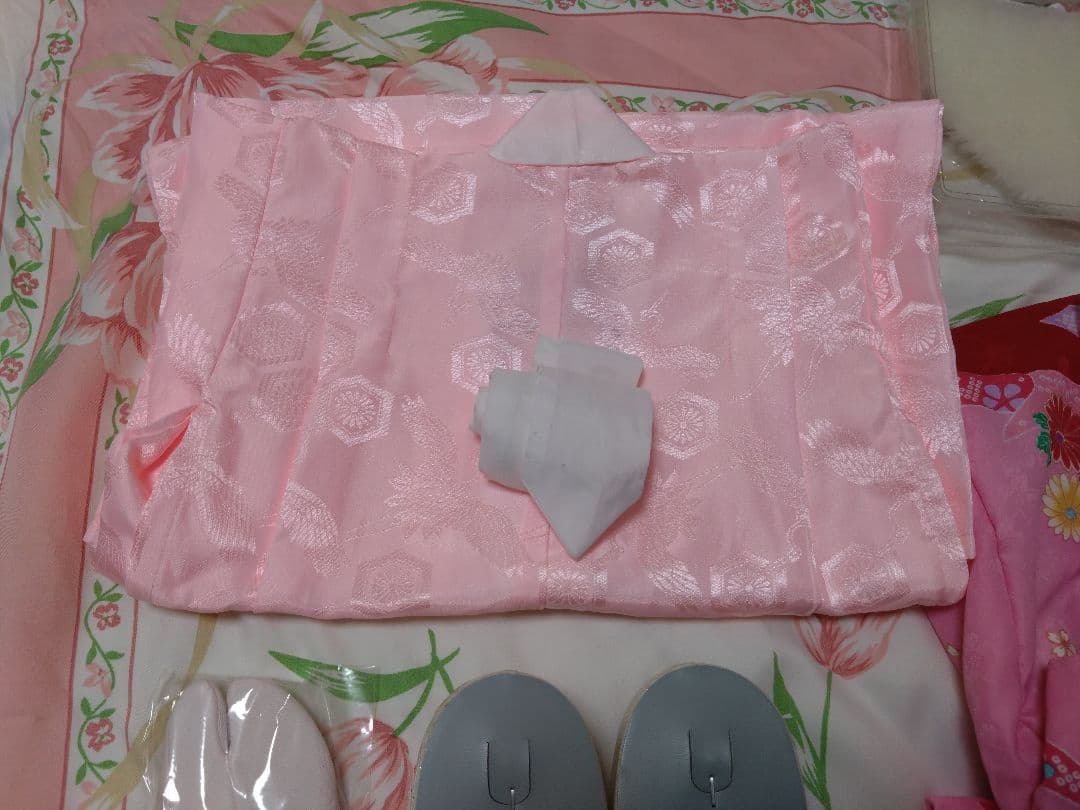 足袋、下駄は未使用！　きょうと花ひめ　七五三　3歳　女の子　セット　着物　被布