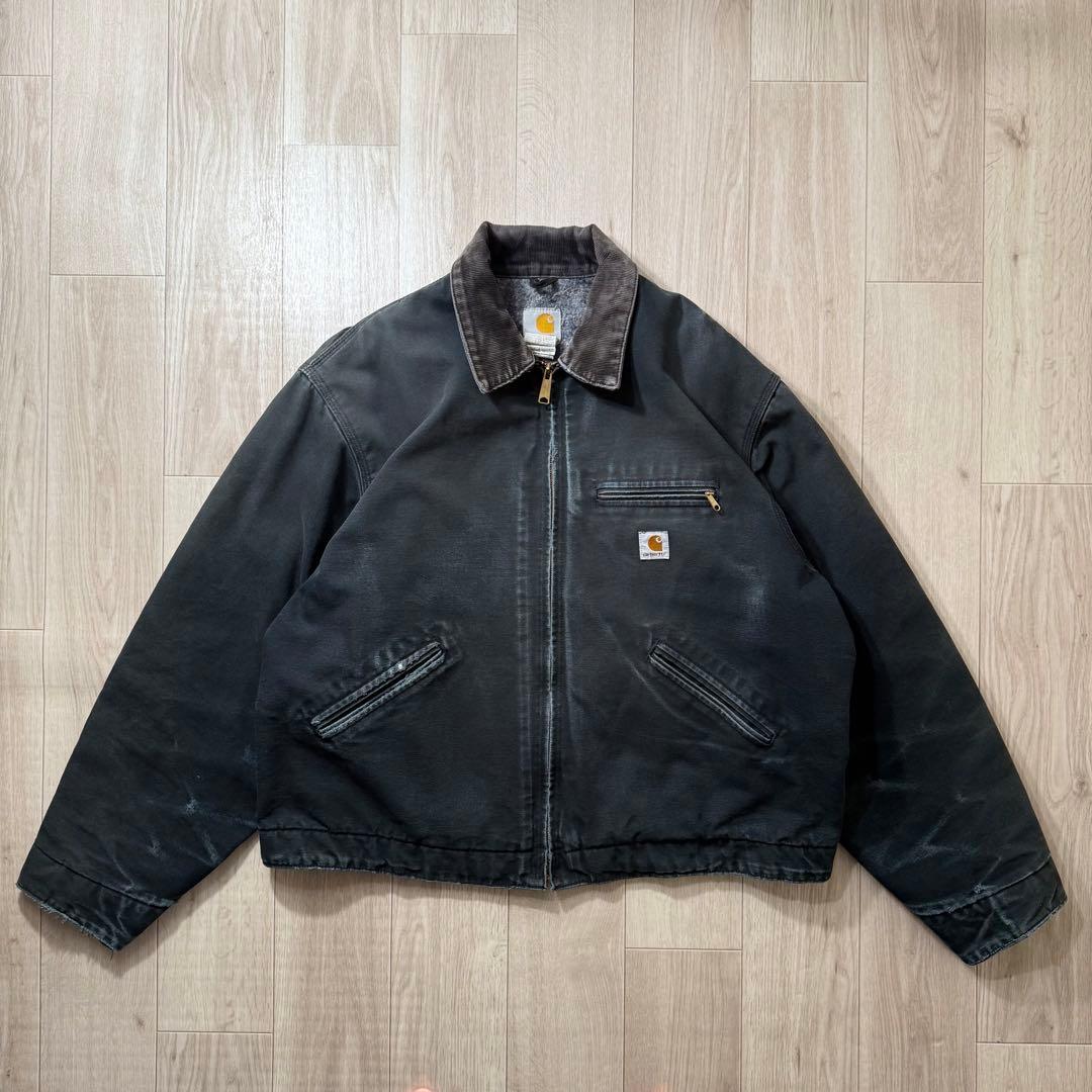 USA製！Carhartt デトロイトジャケット 50 ブラック J01BLK
