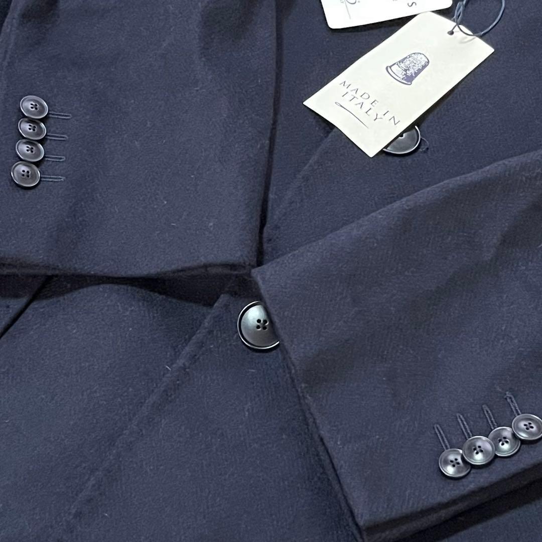 新品　LES MUES ウール　カシミヤ　ロングコート　紺　LL イタリア製