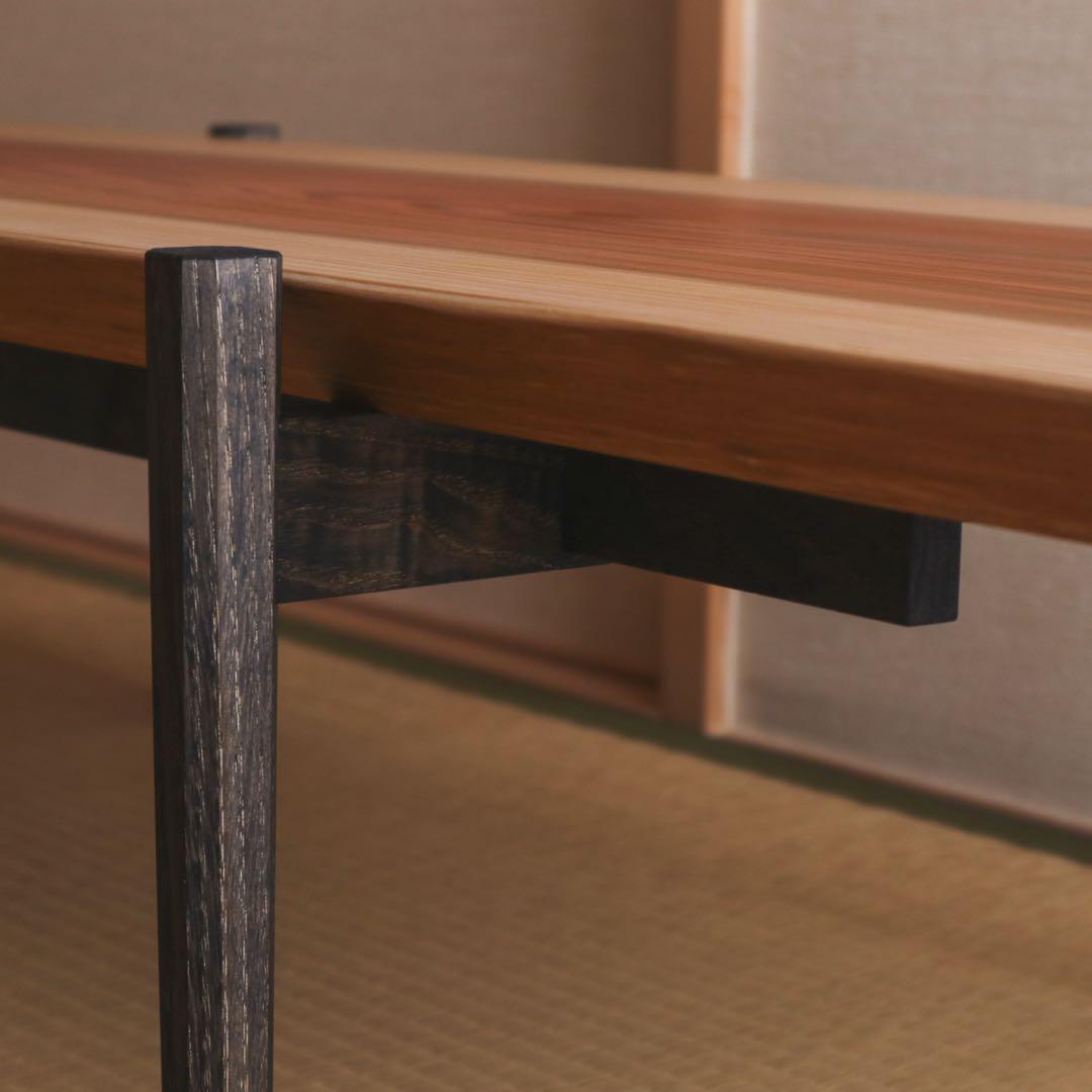 杉の黒脚ローテーブル 其の２