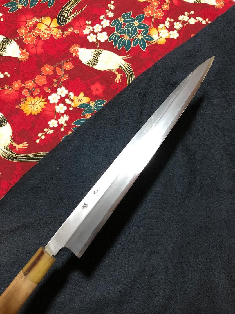 【研ぎ済み】青鋼・本鍛錬・水牛口　堺菊　柳刃包丁　刺身包丁　ナイフ　料理　釣り