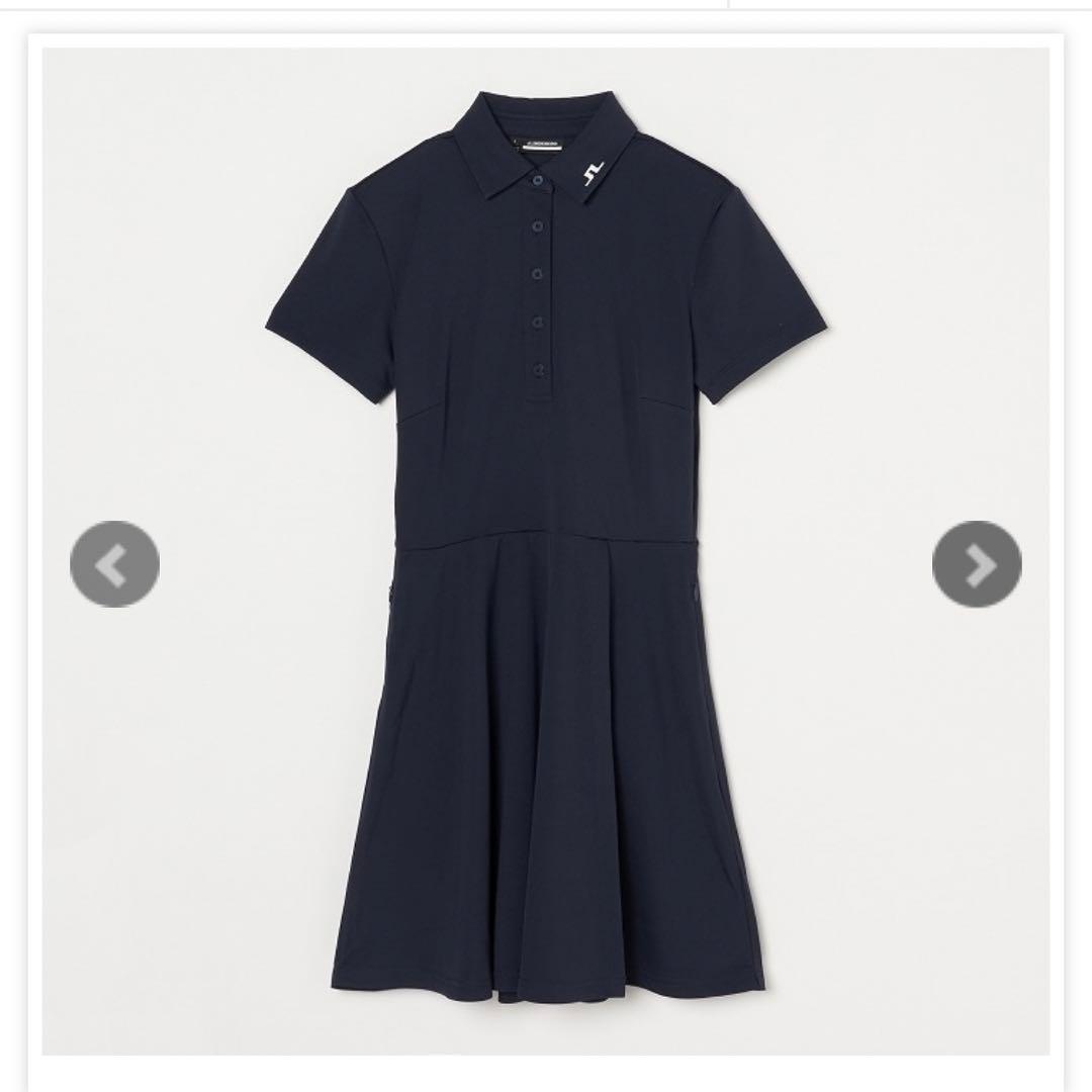 【新品未使用タグ付き】ジェイリンドバーグ ゴルフワンピース ネイビーポロシャツ